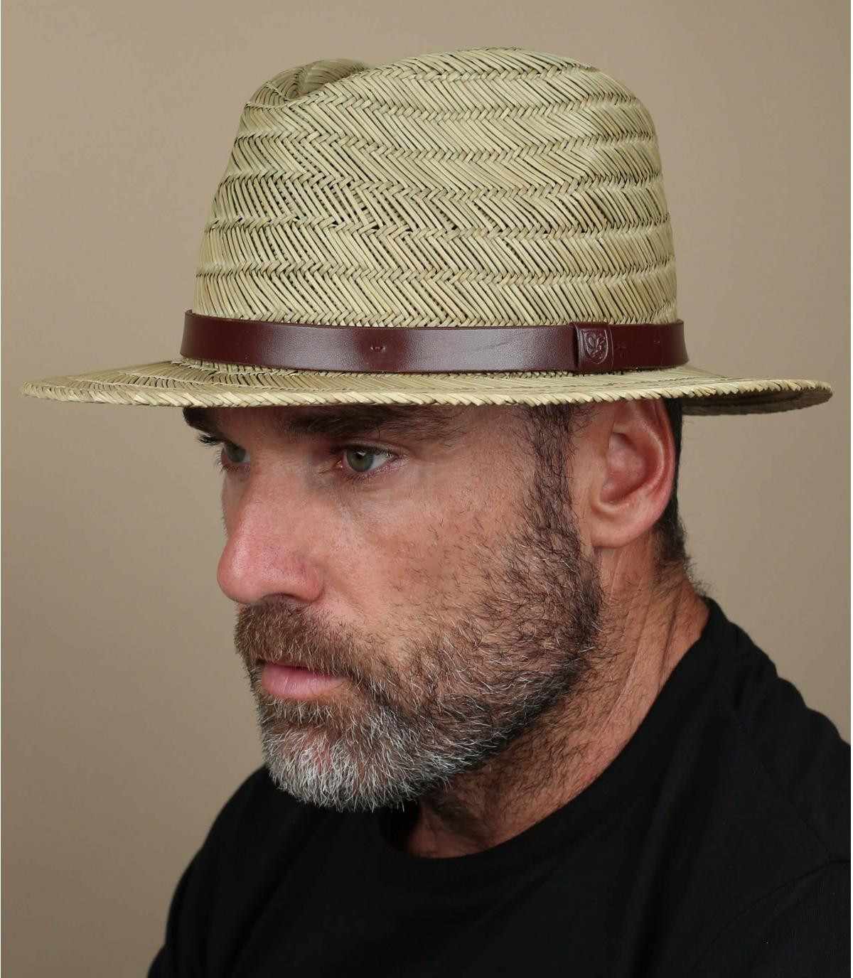 fedora paille Brixton Messer Straw tan